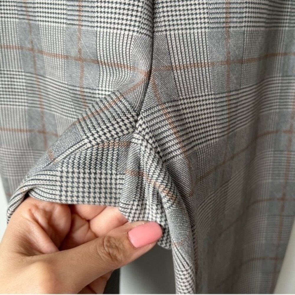 Zara Plaid houndstooth grey Womens pull on leggings size medium - Picture 6 of 7